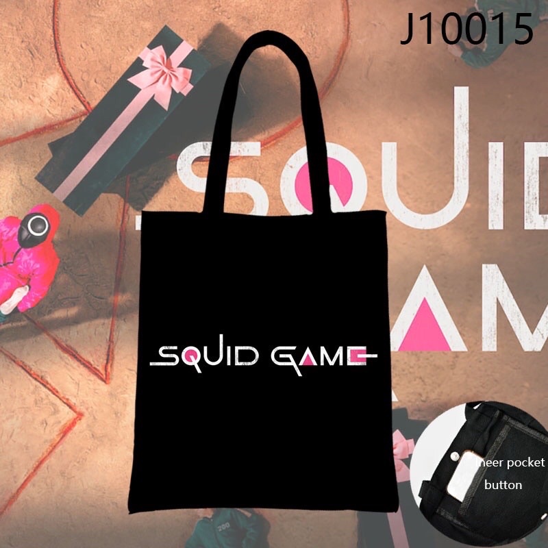 Túi Tote, Túi Vải Canvas Squid Game Trò Chơi Con Mực Game Sinh Tồn HOT TREND