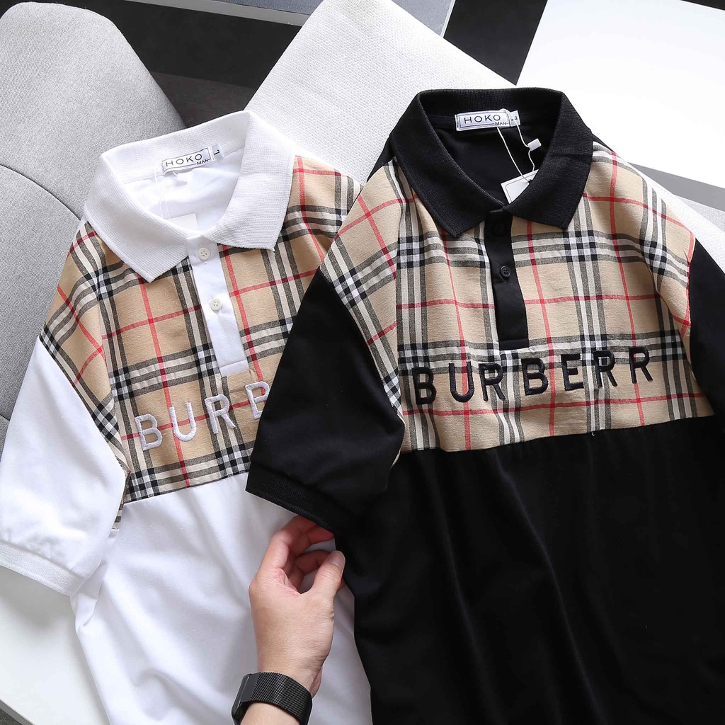 Áo phông Nam Nữ 🔅FULL SIZE🔅 Áo polo B R R kẻ sọc ngang logo thêu | BigBuy360 - bigbuy360.vn