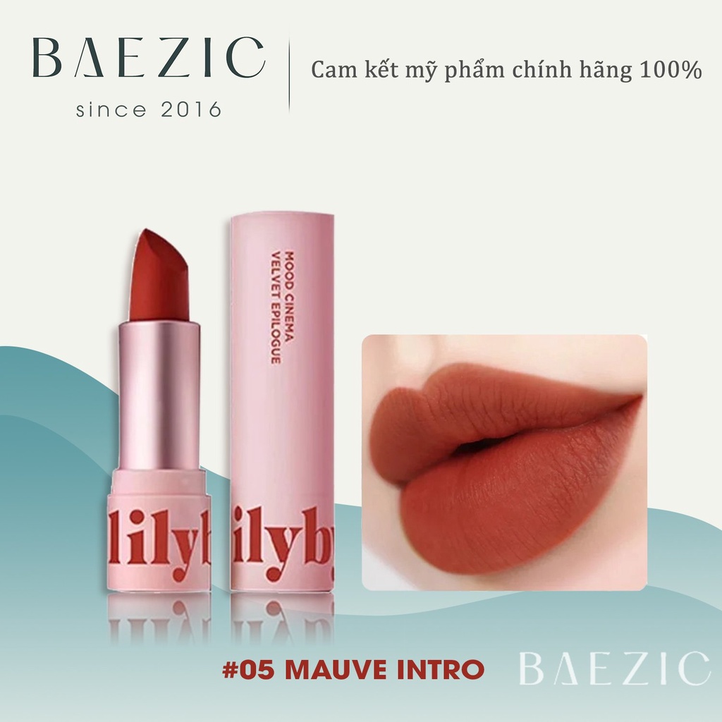 Son thỏi lì Lilybyred Mood Cinema Velvet Epilogue màu 05 Mauve Intro