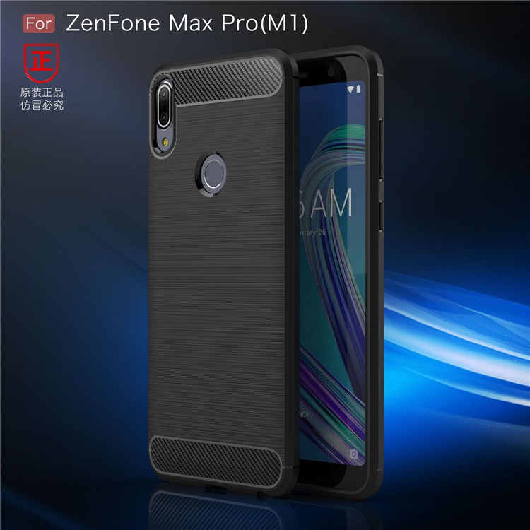ốp asus Zenfone Max Pro M1 chống sốc vân kim loại cao cấp