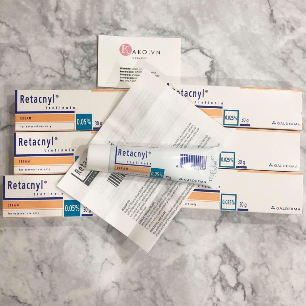 Tretinoin Retacnyl Cream 0,025%, 0.05% - Kem hỗ trợ giảm mụn trẻ hóa da