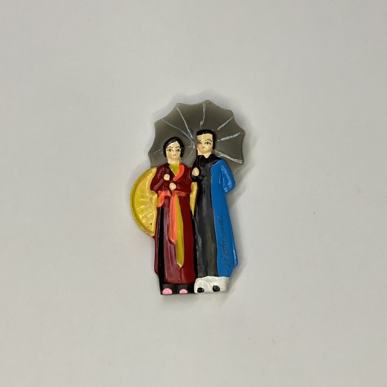 Magnet hít tủ lạnh cặp quan họ - Decor nam châm