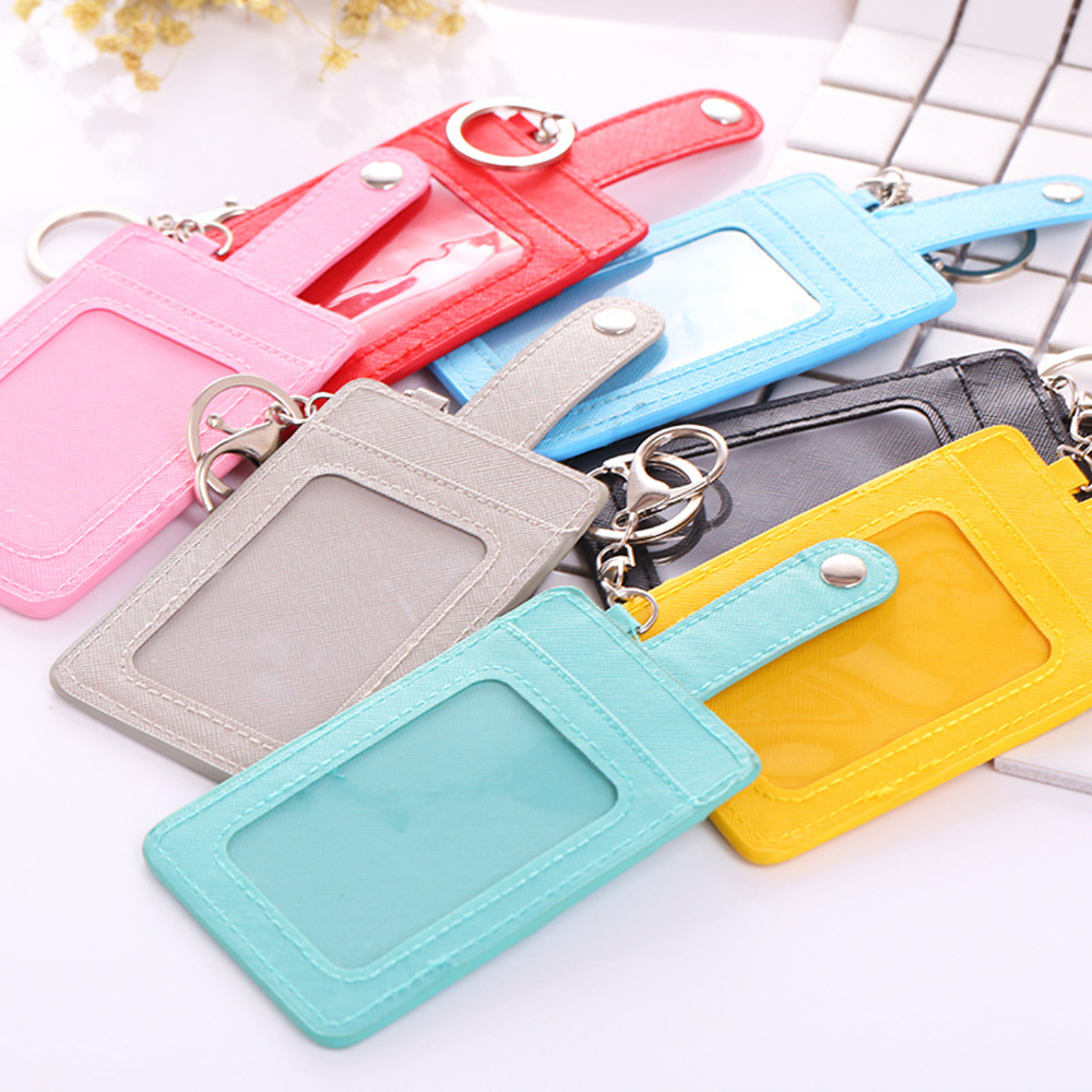 Móc gắn chìa khóa với bao da đựng thẻ ID tiện lợi