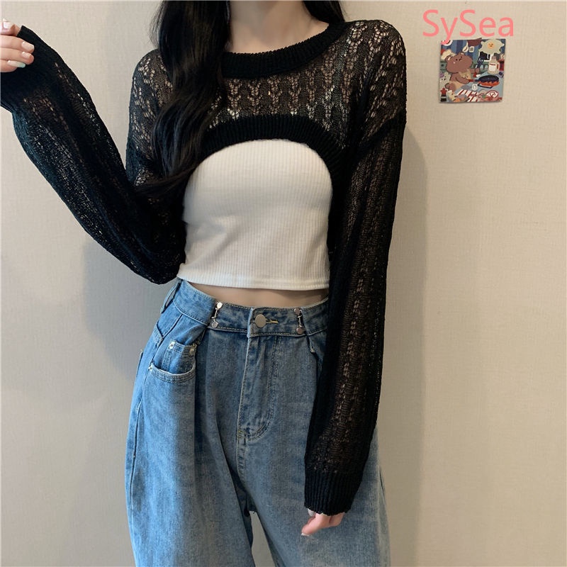 Áo Sweater Tay Dài Chống Nắng Thời Trang Cho Nữ