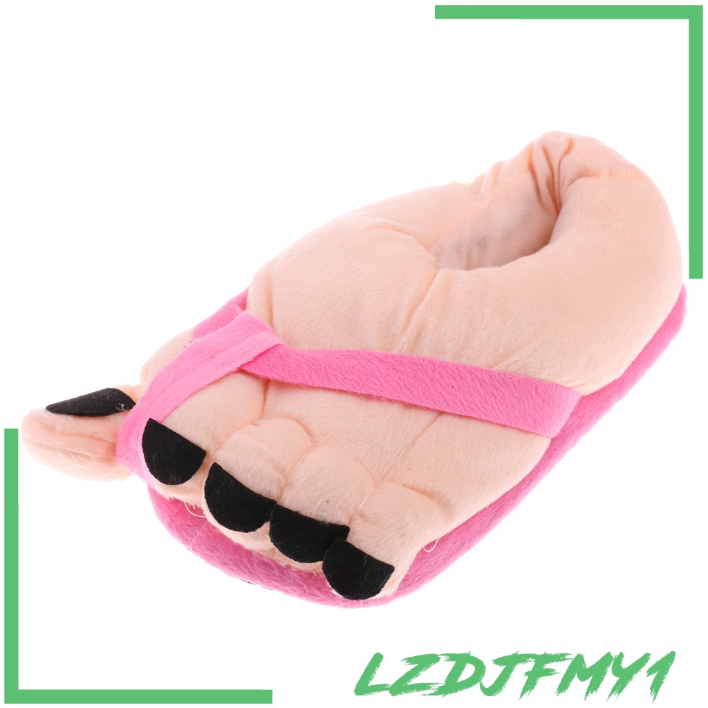 Dép Bông Mềm Giữ Ấm Ngón Chân To Hóa Trang Màu Đen Dành Cho Người Lớn