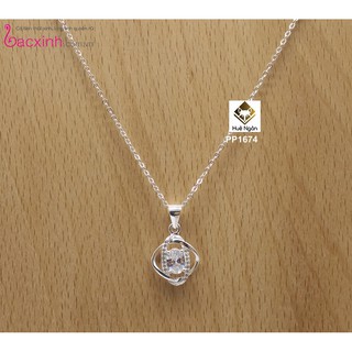 Dây Chuyền Bạc Ý 925 Bạc Xinh Huệ Ngân - Oval Lồng Nhau PP1674