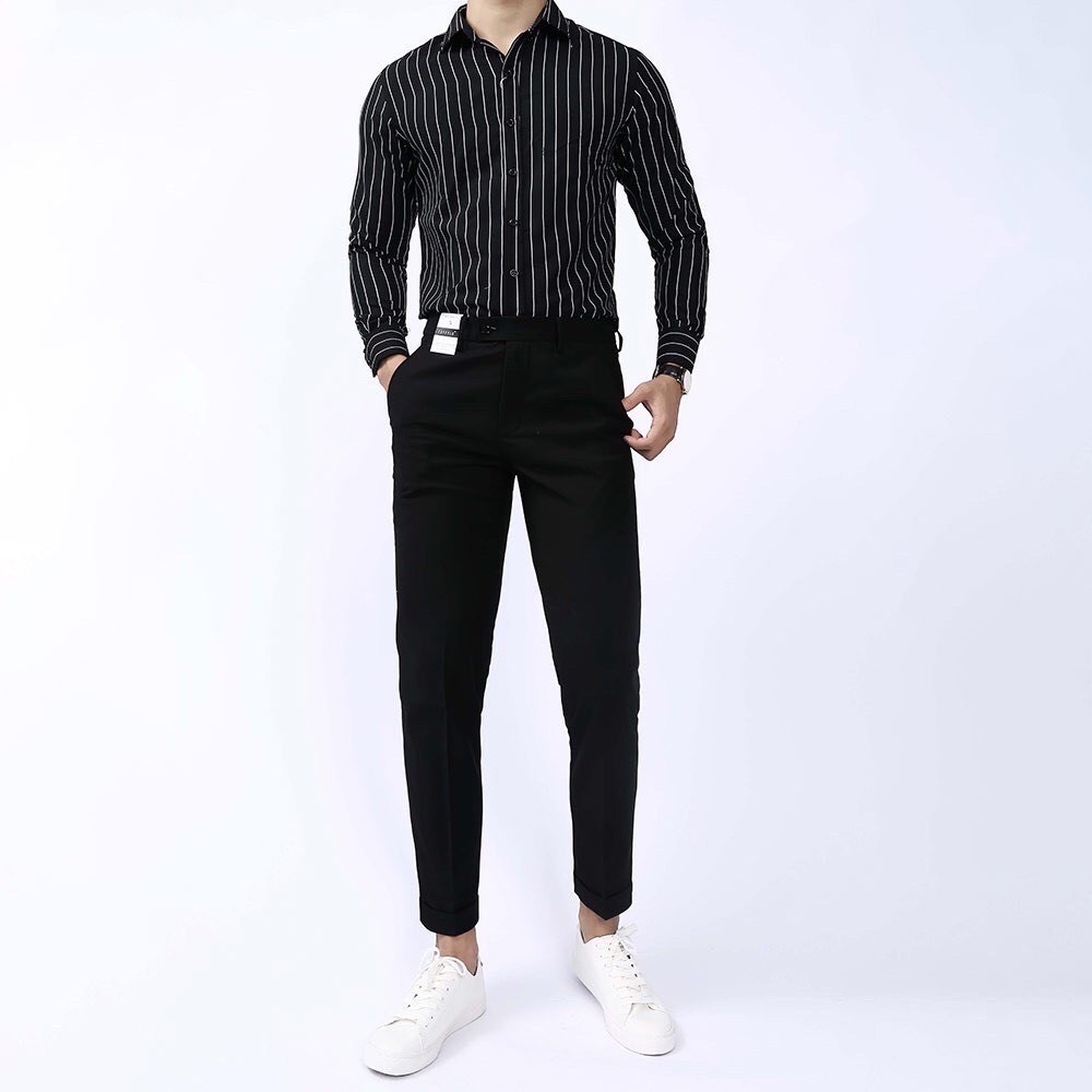 Sơ Mi Nam Kẻ Sọc Chất Liệu Lụa 100% Cotton, Mẫu 2022, Tay dài, Dáng Xuông,Thời Trang, Lịch Lãm. Trẻ Trung.