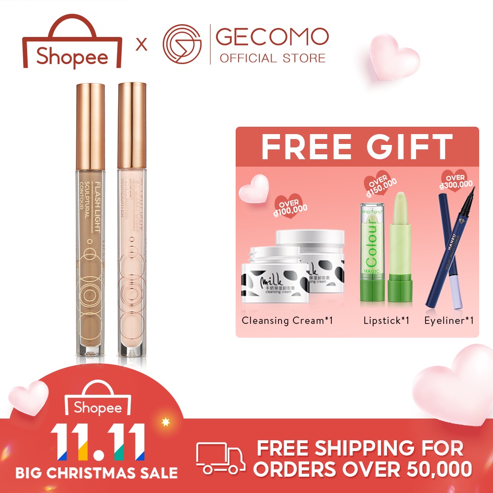 GECOMO Highlight Shadow Pen Làm sáng màu da Đường viền mờ tự nhiên | BigBuy360 - bigbuy360.vn