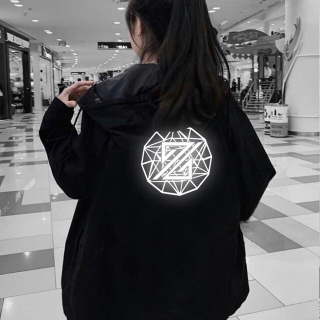 Áo khoác dù unsiex form rộng Phản Quang Chữ Z nam nữ ulzzang Wind