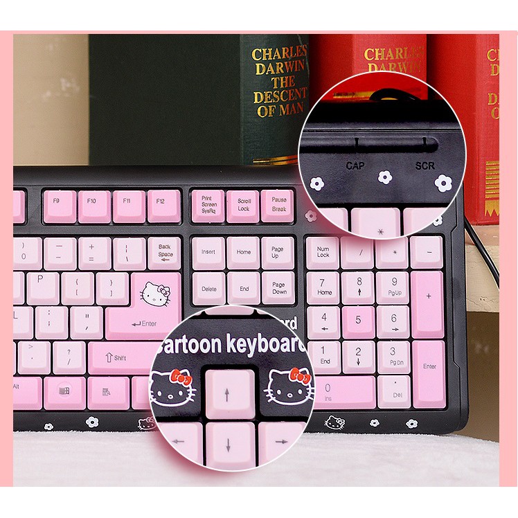 Bàn phím máy tính có dây Hello Kitty