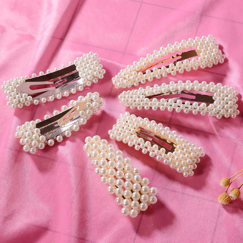 Kẹp Tóc Đính Ngọc Trai Nhân Tạo Thời Trang Hàn Quốc 1 Cái