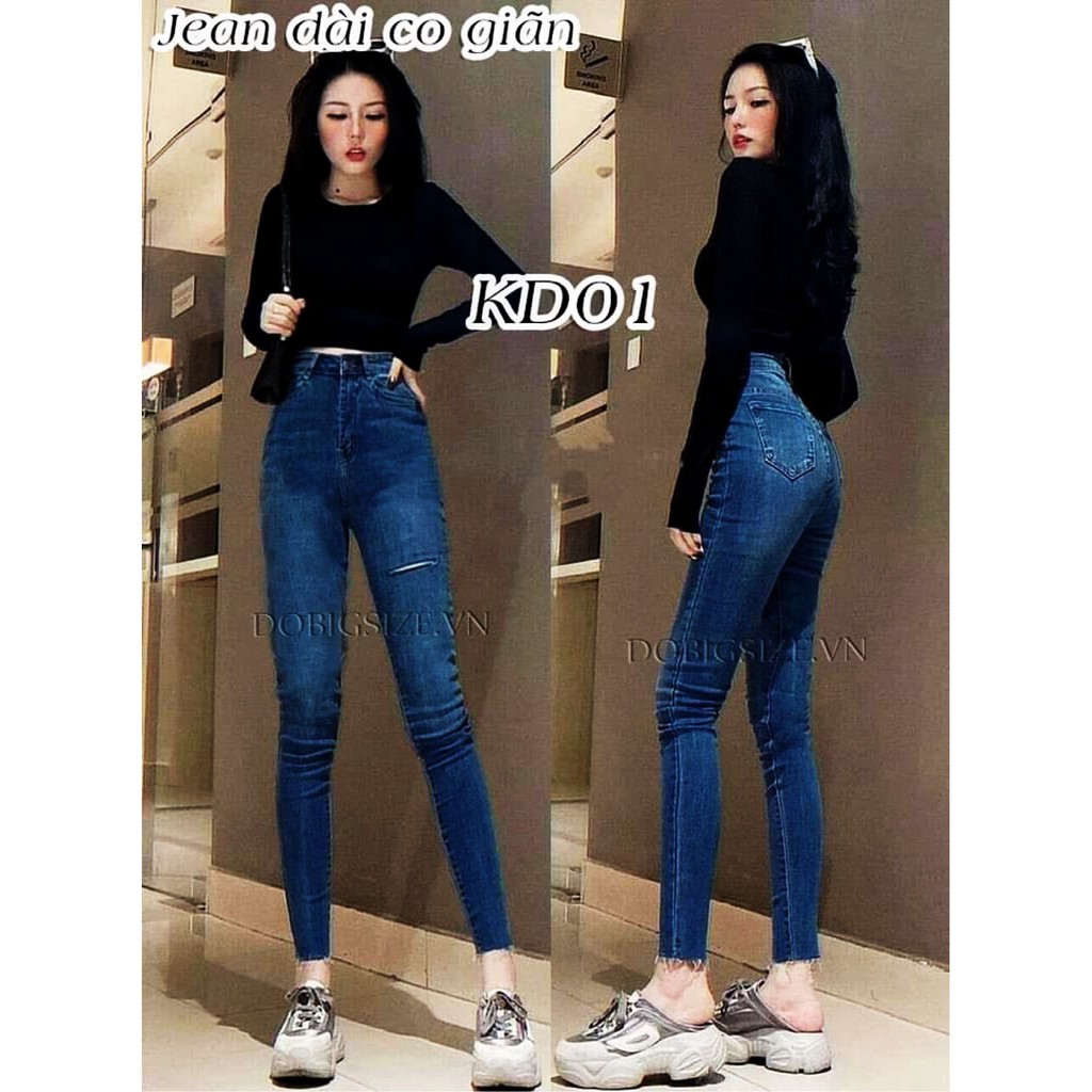 Quần Jean Nữ Lưng Cao Bigsize 58-80kg-KD01-Đậm Kim Fashion