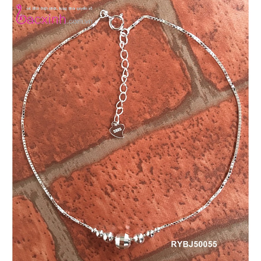Lắc chân bạc Ý 925 Bạc Xinh Huệ Ngân- Hình cầu lấp lánh RYBJ50055 | BigBuy360 - bigbuy360.vn