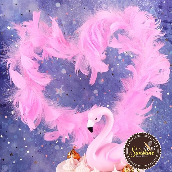 Lông Vũ Trái Tim Trang Trí Bánh Kem Sinh Nhật