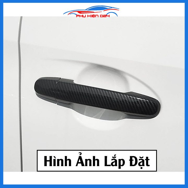 Ốp tay nắm hõm cửa Soluto 2019-2020-2021-2022-2023 mạ crom/vân cacbon chống trầy bảo vệ xe