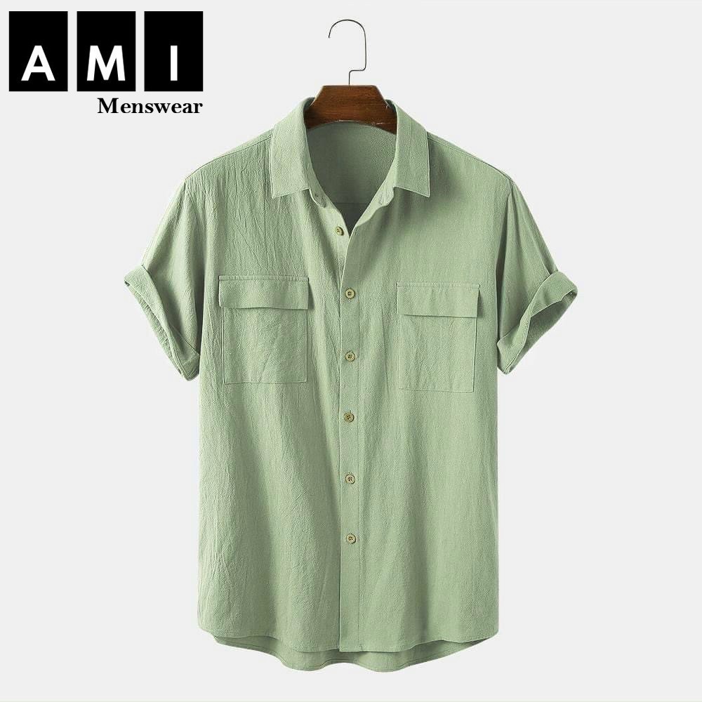 [New] Áo Đũi Nam Túi Hộp, Áo sơ mi đũi ngắn tay cổ bẻ thoáng mát, form dáng trẻ trung khỏe khoắn SMD01 | BigBuy360 - bigbuy360.vn