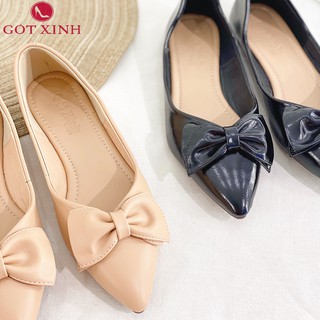 Giày Búp Bê Nơ Gót Xinh GX276 Da Mềm