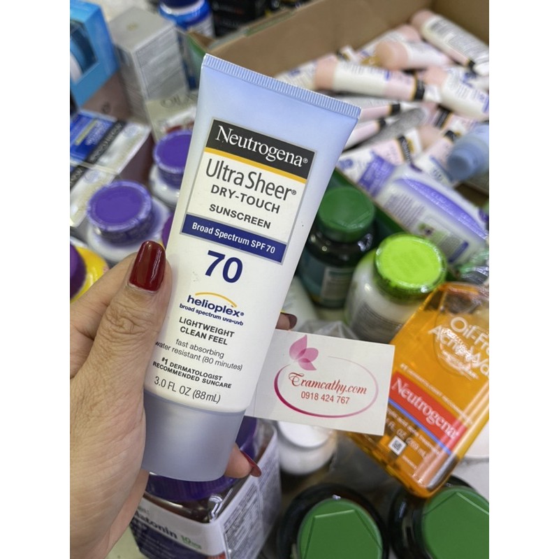 Kem chống nắng Neutrogena 70  Neutrogena Ultra Sheer Dry Touch SPF 70