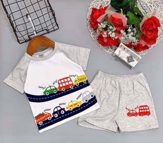 Bộ thun cotton bé trai