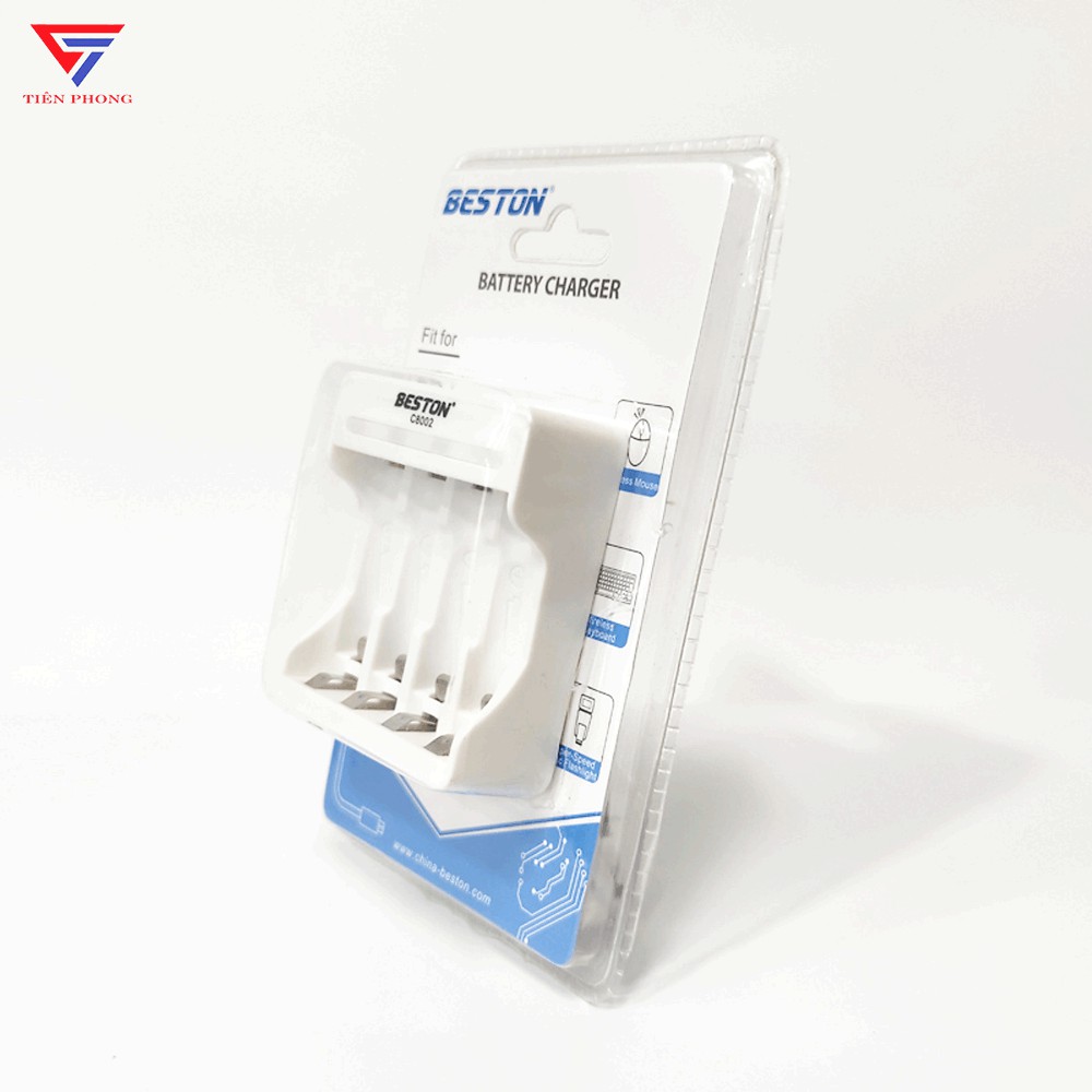 Bộ Sạc Pin Beston C8002 Và 4 Viên Pin Sạc Beston AA 2000mAh