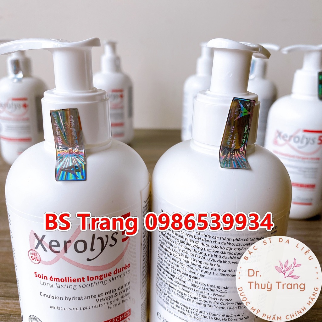[TEM CHÍNH HÃNG] XEROLYS 5 EMULSION 200ML DƯỠNG CHO DA KHÔ VDCĐ