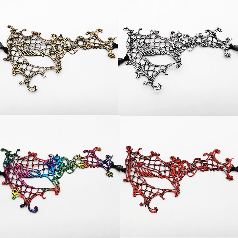 Cài Tóc Ren Nửa Mặt Hóa Trang Halloween