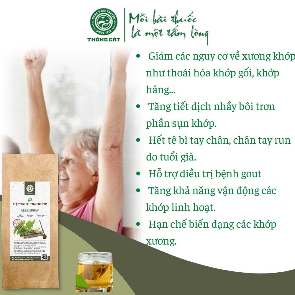 Trà thảo mộc xương khớp hỗ trợ giảm đau, hết đau nhức xương khớp, thoái hóa khớp - Thông Cát