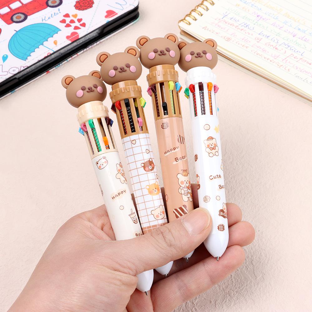 BTLIMER Bút Bi Bấm Mực Gel 10 Màu