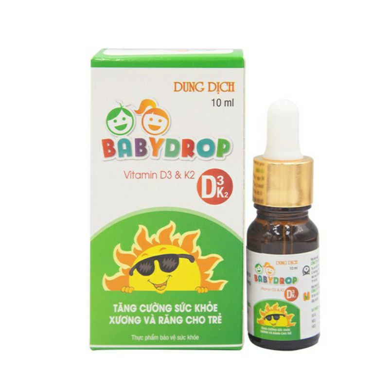 Baby Drop D3 K2 - Tăng cường hấp thu Calci, giảm nguy cơ còi xương ở trẻ em...