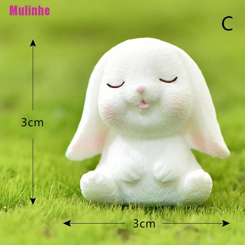 Mô Hình Thỏ Mini Bằng Nhựa Resin Trang Trí Sân Vườn