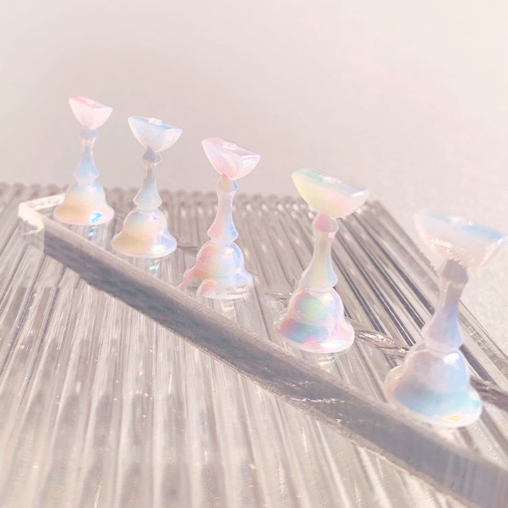 Set 5 Giá Đỡ Trưng Bày Móng Tay Giả Từ Tính Chắc Chắn Dành Cho Nữ