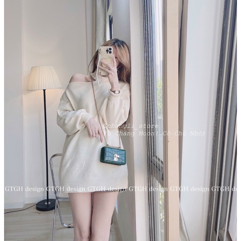 BÁN SỈ ÁO LEN KHOÉT VAI CHO NỮ- Hàng loại 1 dáng dài | BigBuy360 - bigbuy360.vn