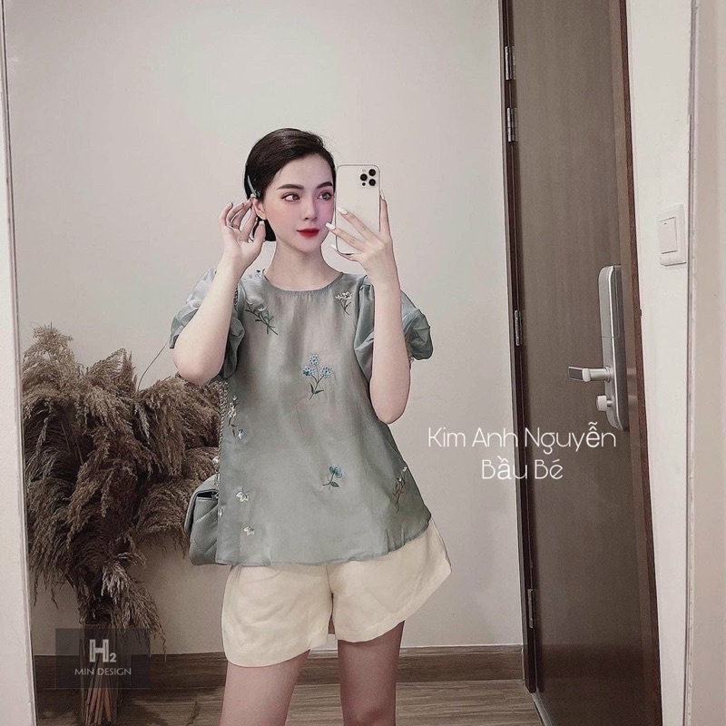 Set áo tơ quần phồng tẩt♥️ Set bộ thời trang nữ loại 1
