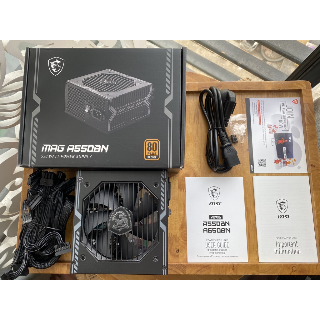 Nguồn máy tính MSI MAG A550BN 550W - 80 Plus Bronze