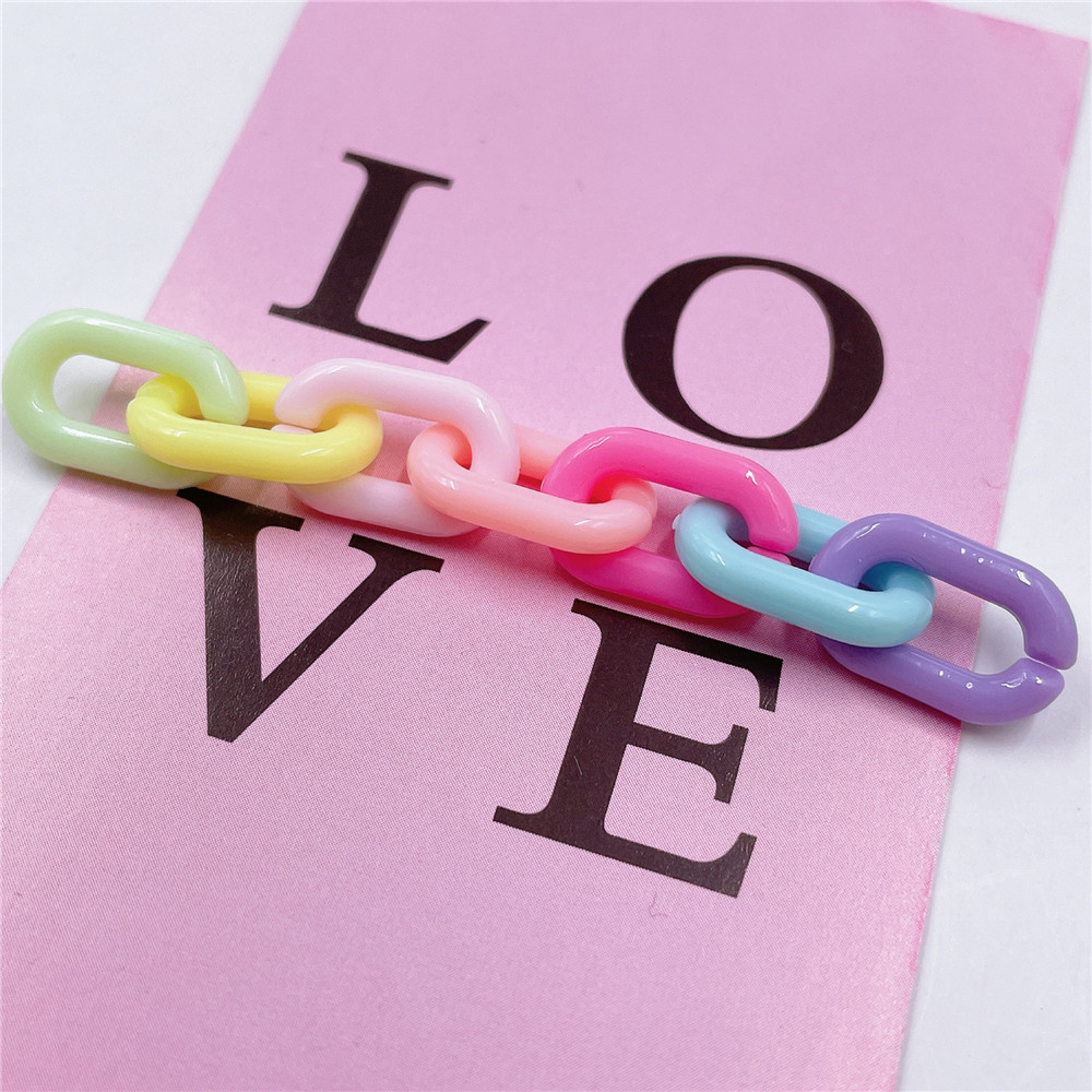 [sweet] 100pc/bag DIY color Acrylic Loose Bead Chain for Glasses  handmake jewelry Accessories