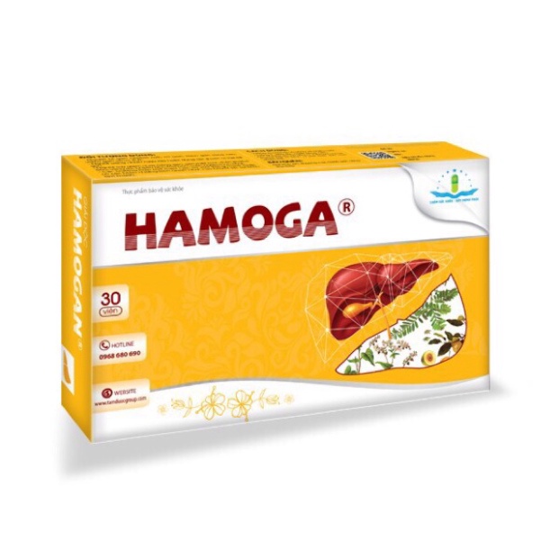 [Chính Hãng] HAMOGA- thanh nhiệt, giải độc gan, hạ men gan, giảm cholesterol - Hộp 30 viên