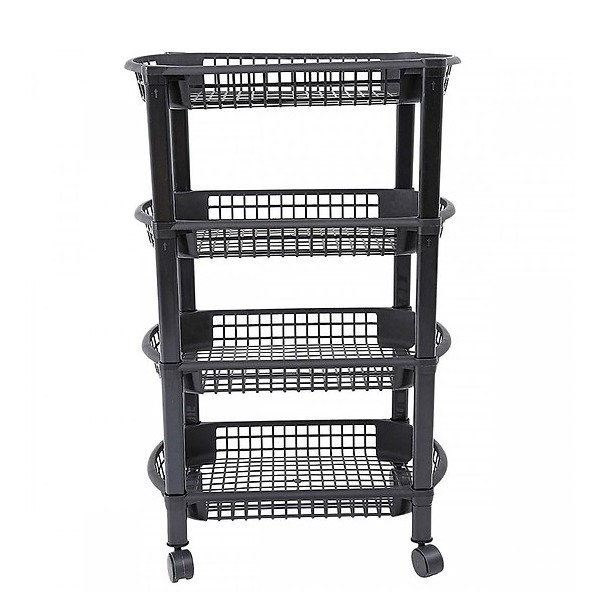 Kệ nhựa 4 tầng đa năng Tashuan có bánh xe kiểu mới tiện dụng TS-5319