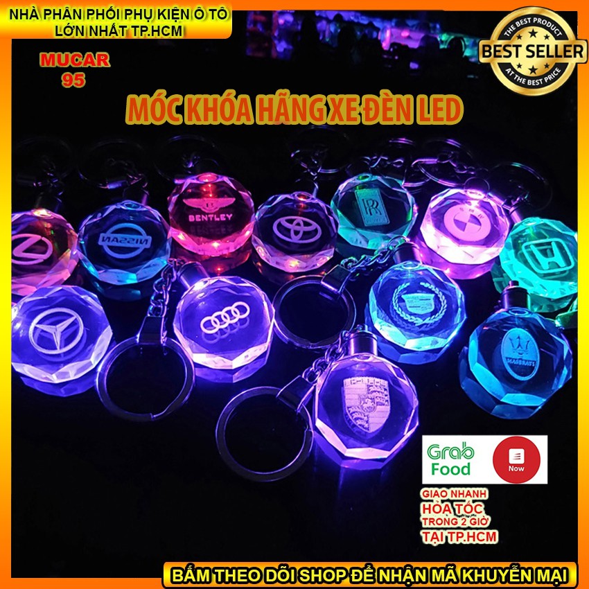 ⚡HOT⚡ Móc Khoá Xe Ô Tô Hình Logo Hãng Xe Có Đèn Led Nhấp Nháy (Kia, Ford, Honda, Audi, BMW, Toyota)️