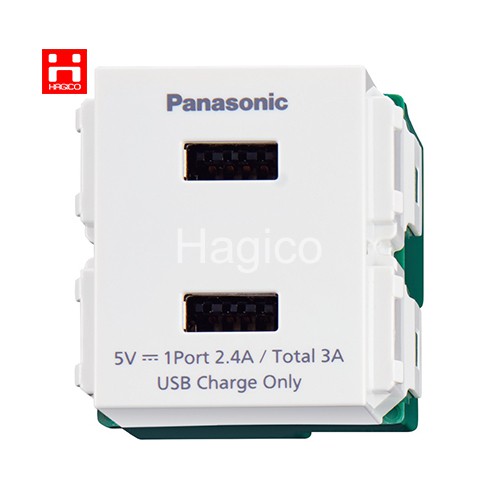 Ổ cắm USB Panasonic 5V - 3A - WEF11821W hàng Wide
