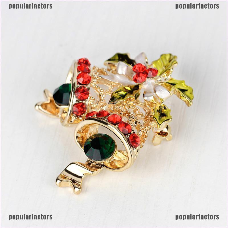 Ghim Cài Áo Hình Chuông Đính Pha Lê Xinh Xắn