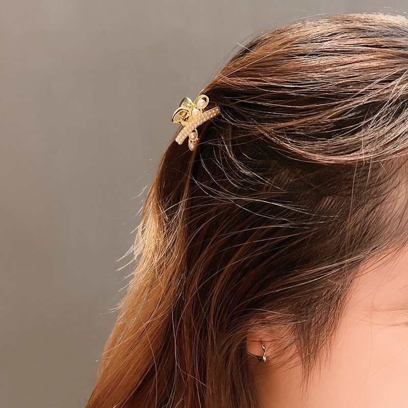 Kẹp Tóc Kim Loại Đính Ngọc Trai Nhân Tạo Thời Trang