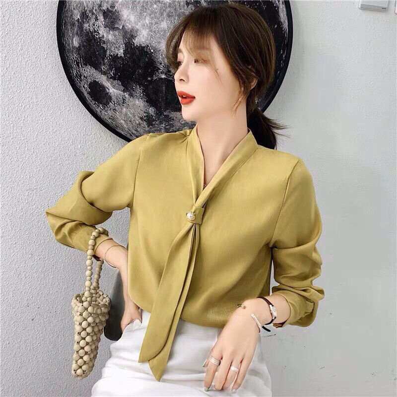 SƠ MI LỤA TRƠN HÀN QUỐC