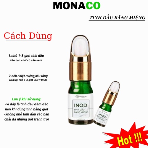 Tinh dầu răng miệng INOD Huyền Phi , serum hôi miệng 10ml, hết hôi mồm, viêm lợi, lợi trùm, đau răng,nhiệt miệng