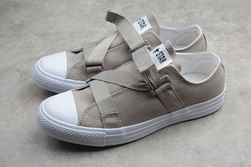 Converse Low Top Ren Velcro Màu xám Giày nam Giày nữ Giày thường Giày thể thao Giày thể thao