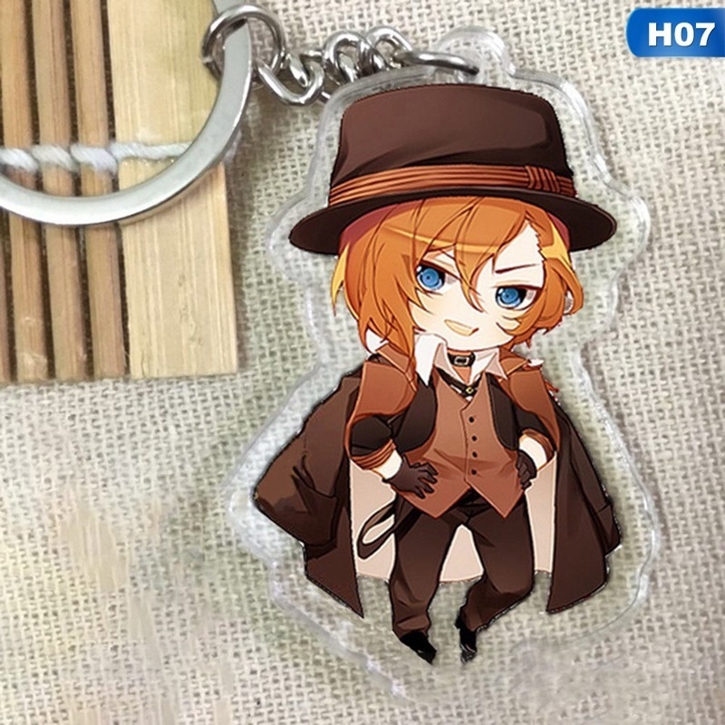 Móc khóa acrylic họa tiết anime Bungou Stray dễ thương