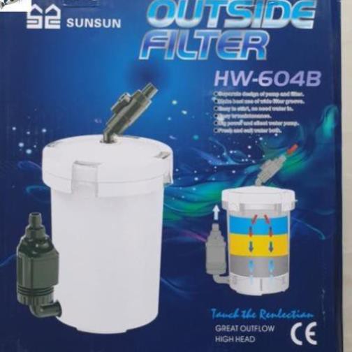 SALE!  Lọc Thùng SunSun HW-604B, lọc bể cá cảnh, bể thủy sinh.
