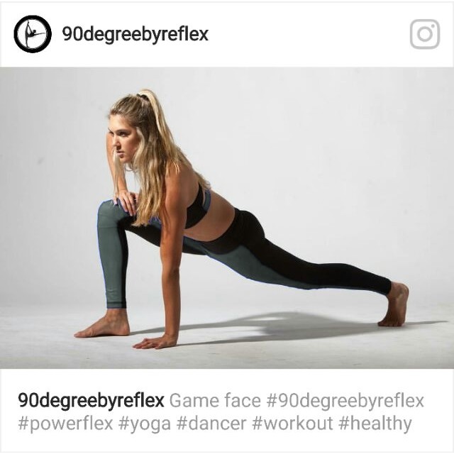 Quần legging moto biker tập gym yoga 90 Degree giả da