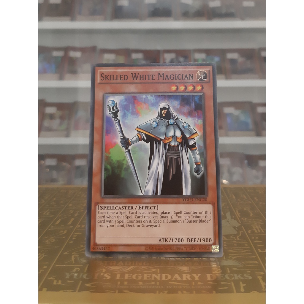 Thẻ Bài YugiOh! Mã YGLD-ENC20 - Skilled White Magician - Common - Unlimited