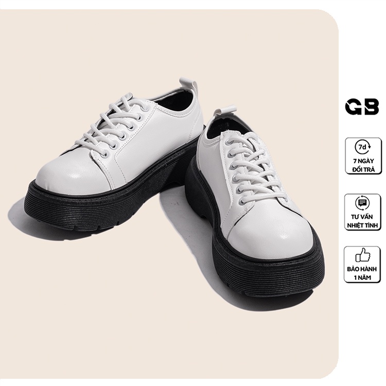 [Mã WABRMH99 giảm 12% đơn 99K]Giày Oxford Nữ Cổ Thấp Da Bóng Đế Cao 4 cm giayBOM B1619