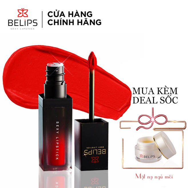 Son Kem Lì Mỏng Nhẹ Mềm Môi Belips Sexy Lipstick 100% thiên nhiên không chì, an toàn cho cả mẹ bầu